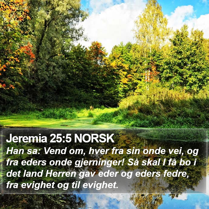 Jeremia 25:5 NORSK Bible Study