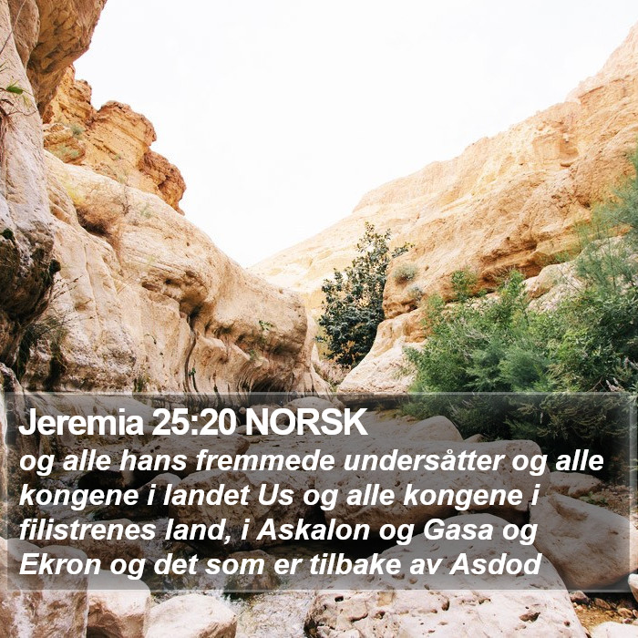 Jeremia 25:20 NORSK Bible Study