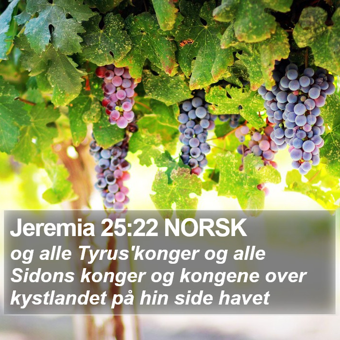 Jeremia 25:22 NORSK Bible Study