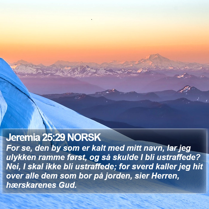 Jeremia 25:29 NORSK Bible Study