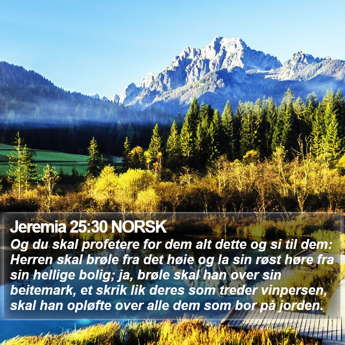 Jeremia 25:30 NORSK Bible Study