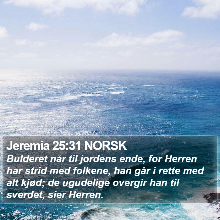 Jeremia 25:31 NORSK Bible Study