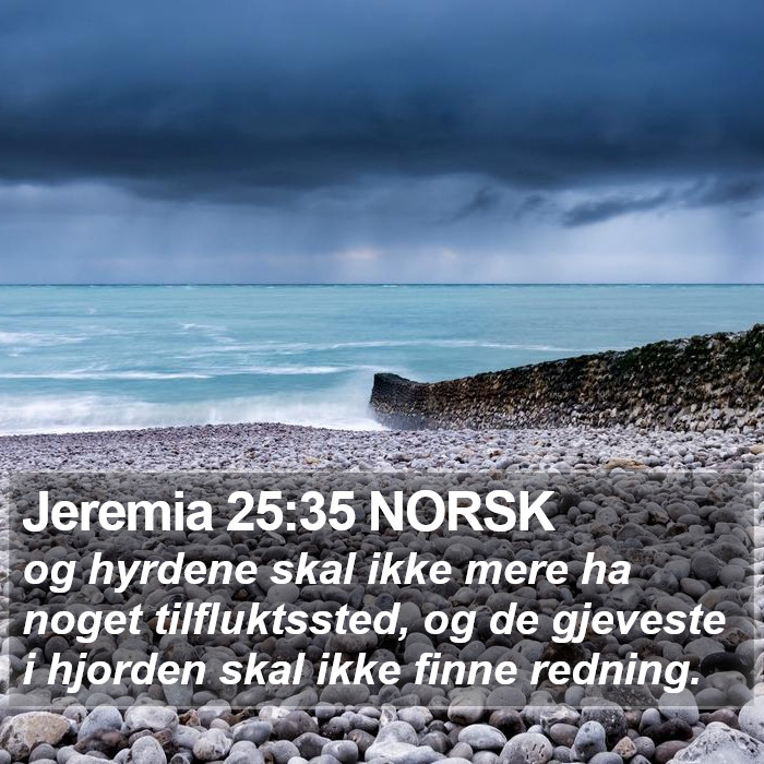 Jeremia 25:35 NORSK Bible Study