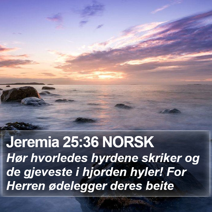 Jeremia 25:36 NORSK Bible Study