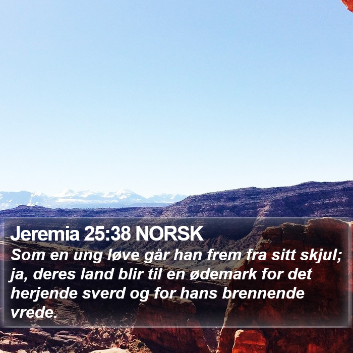 Jeremia 25:38 NORSK Bible Study