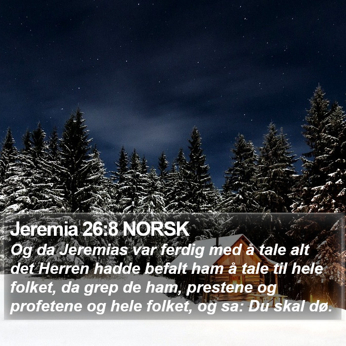 Jeremia 26:8 NORSK Bible Study