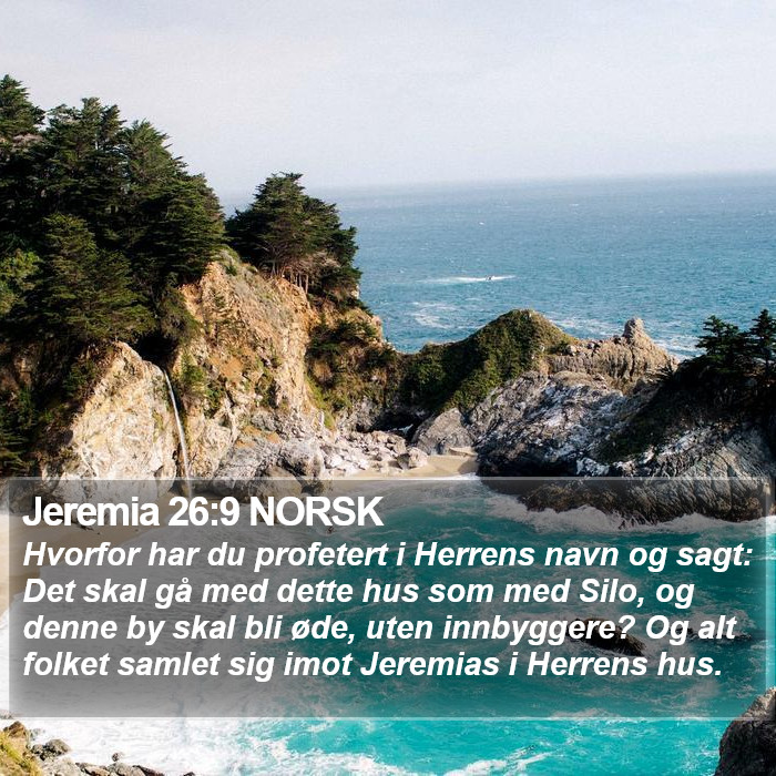 Jeremia 26:9 NORSK Bible Study