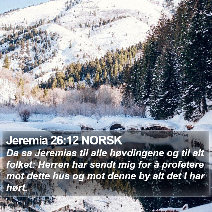 Jeremia 26:12 NORSK Bible Study