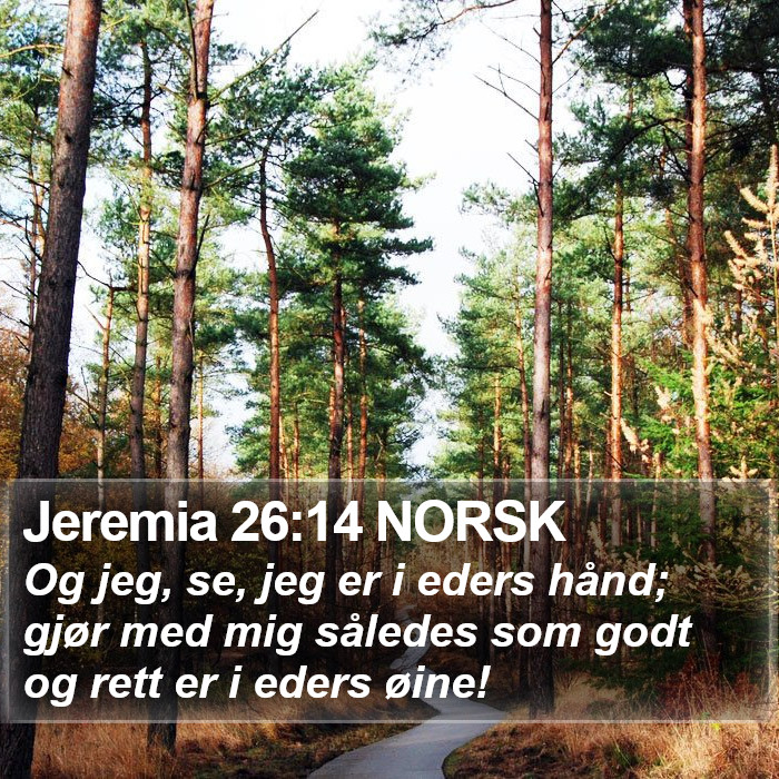 Jeremia 26:14 NORSK Bible Study