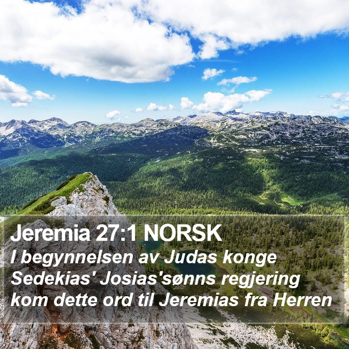 Jeremia 27:1 NORSK Bible Study