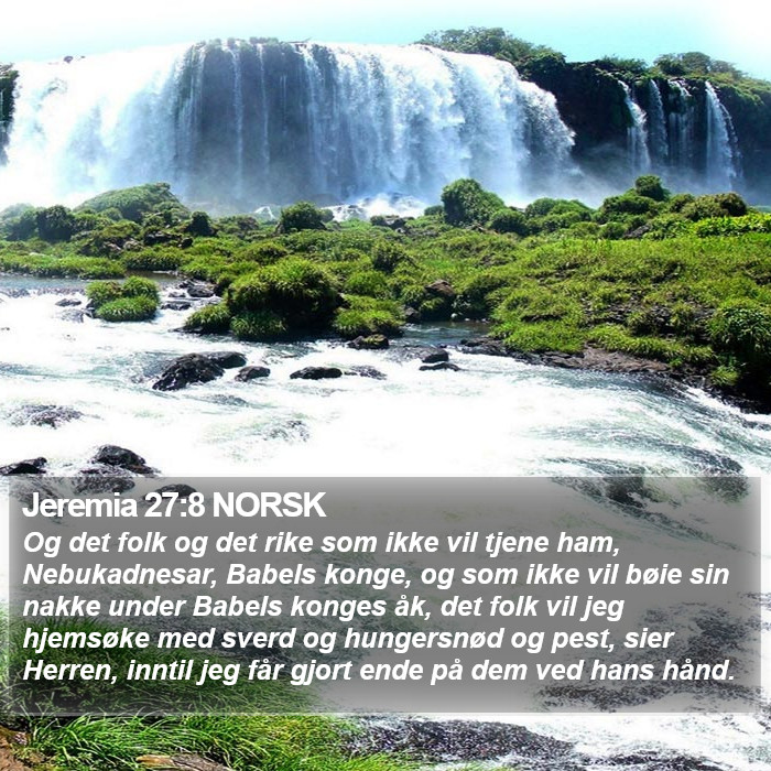 Jeremia 27:8 NORSK Bible Study