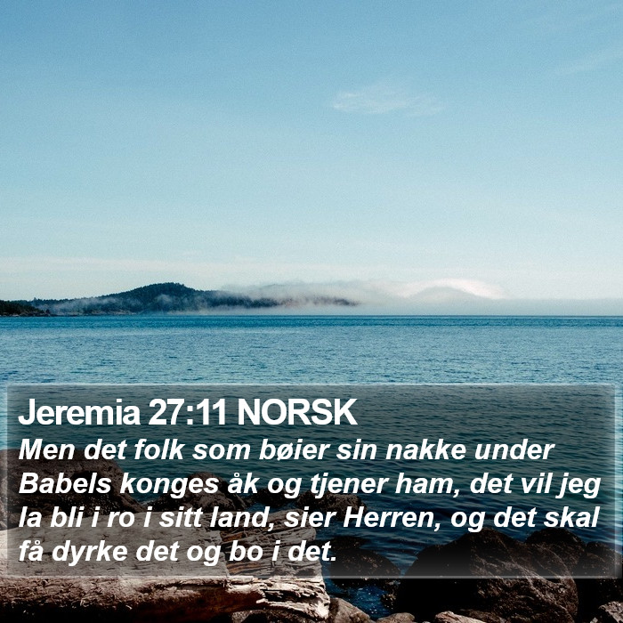 Jeremia 27:11 NORSK Bible Study