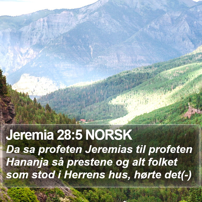 Jeremia 28:5 NORSK Bible Study