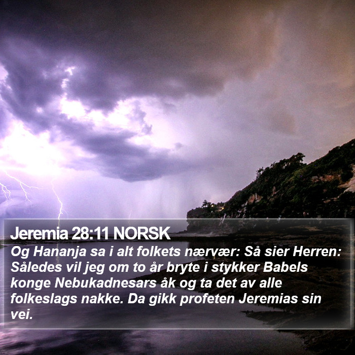 Jeremia 28:11 NORSK Bible Study