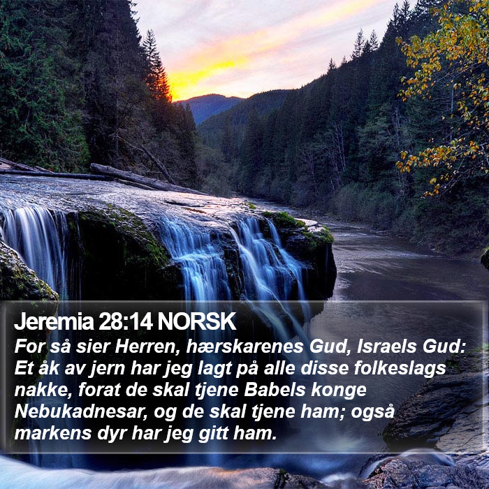 Jeremia 28:14 NORSK Bible Study