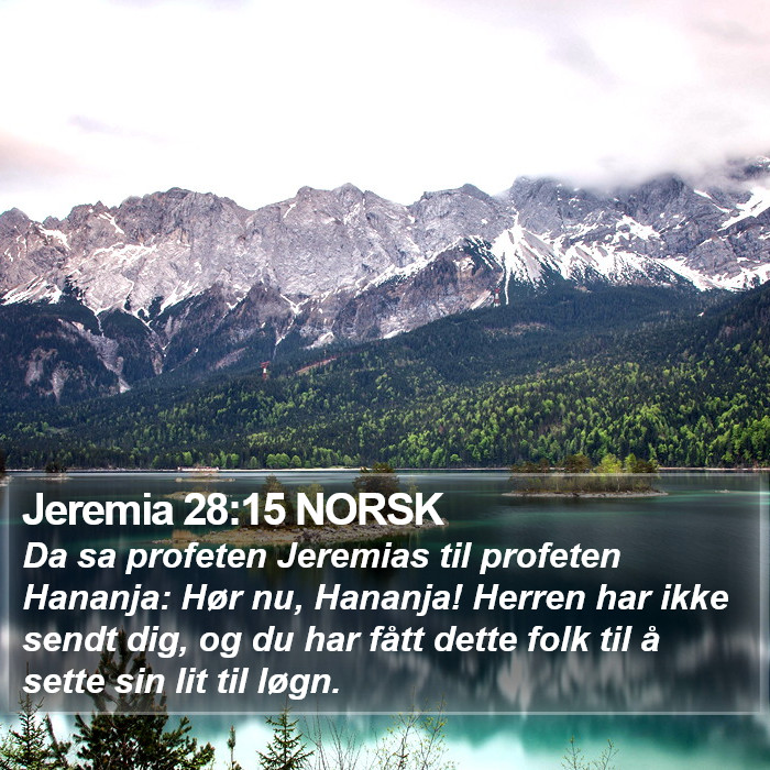 Jeremia 28:15 NORSK Bible Study
