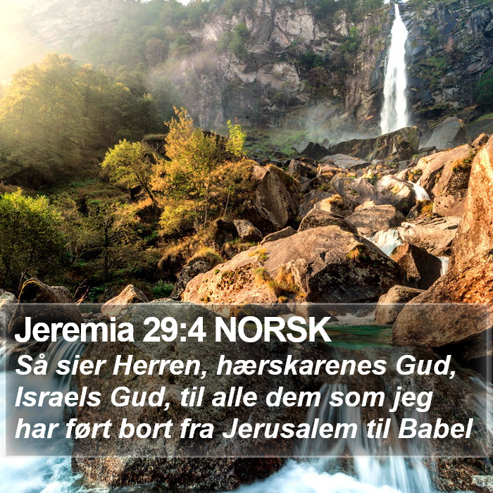 Jeremia 29:4 NORSK Bible Study