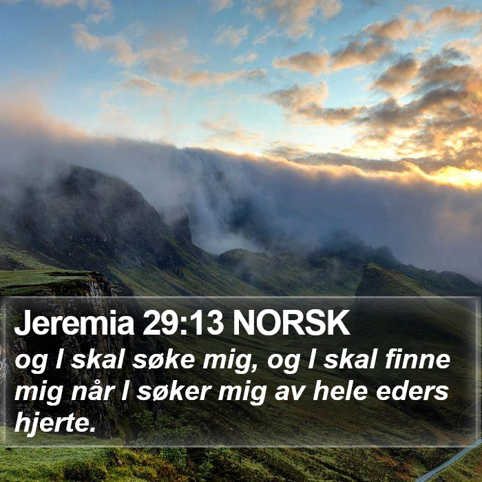 Jeremia 29:13 NORSK Bible Study