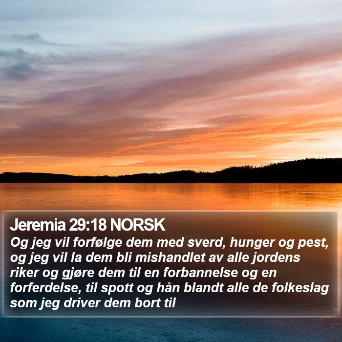 Jeremia 29:18 NORSK Bible Study