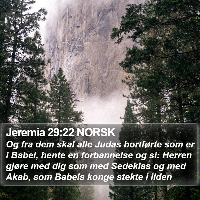 Jeremia 29:22 NORSK Bible Study