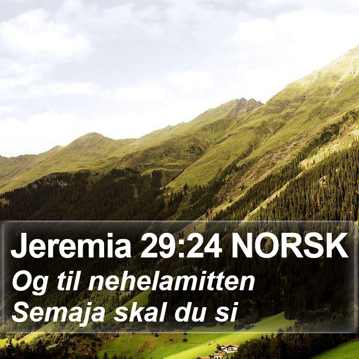 Jeremia 29:24 NORSK Bible Study