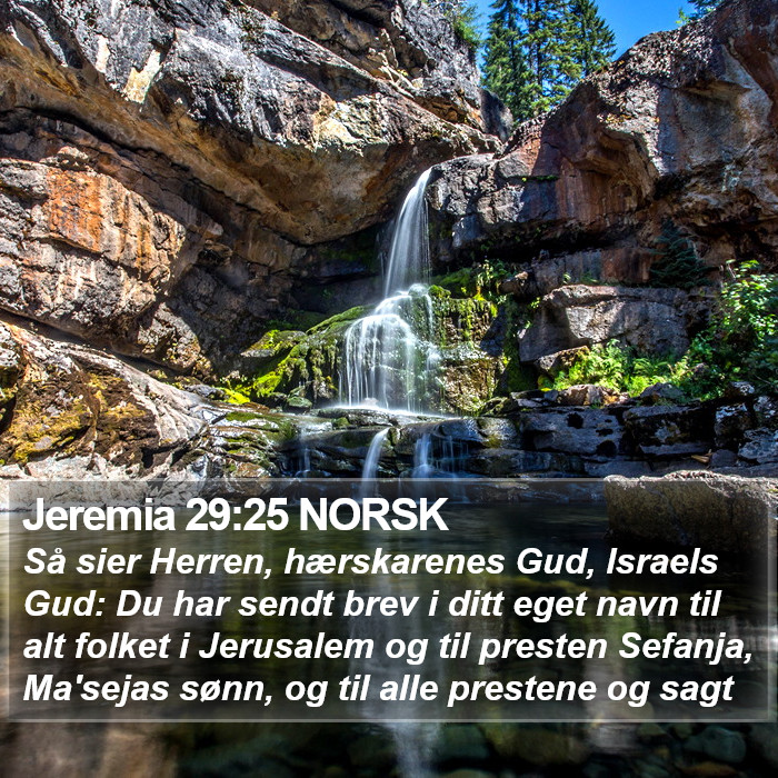 Jeremia 29:25 NORSK Bible Study