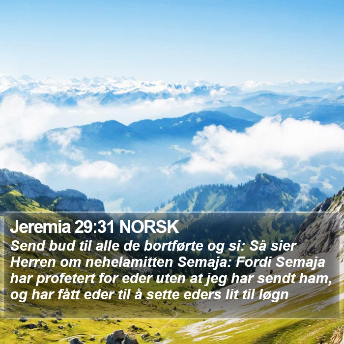 Jeremia 29:31 NORSK Bible Study