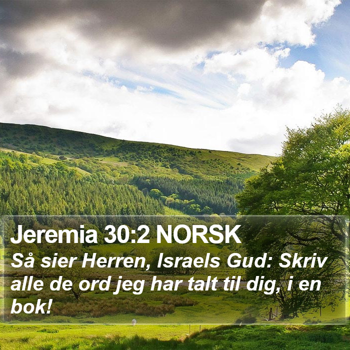 Jeremia 30:2 NORSK Bible Study