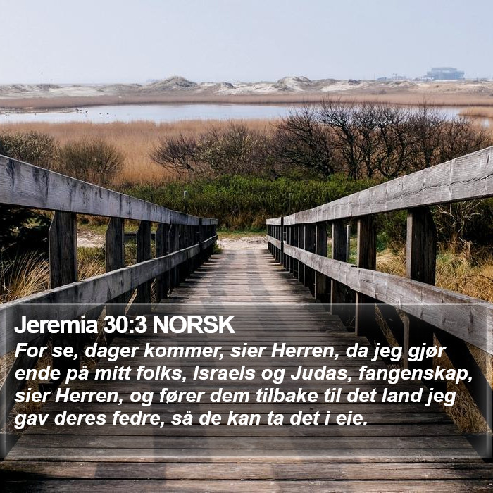 Jeremia 30:3 NORSK Bible Study