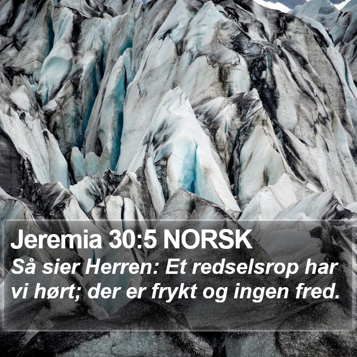 Jeremia 30:5 NORSK Bible Study