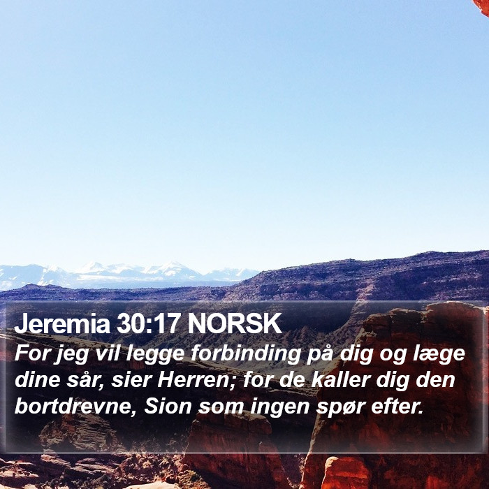 Jeremia 30:17 NORSK Bible Study