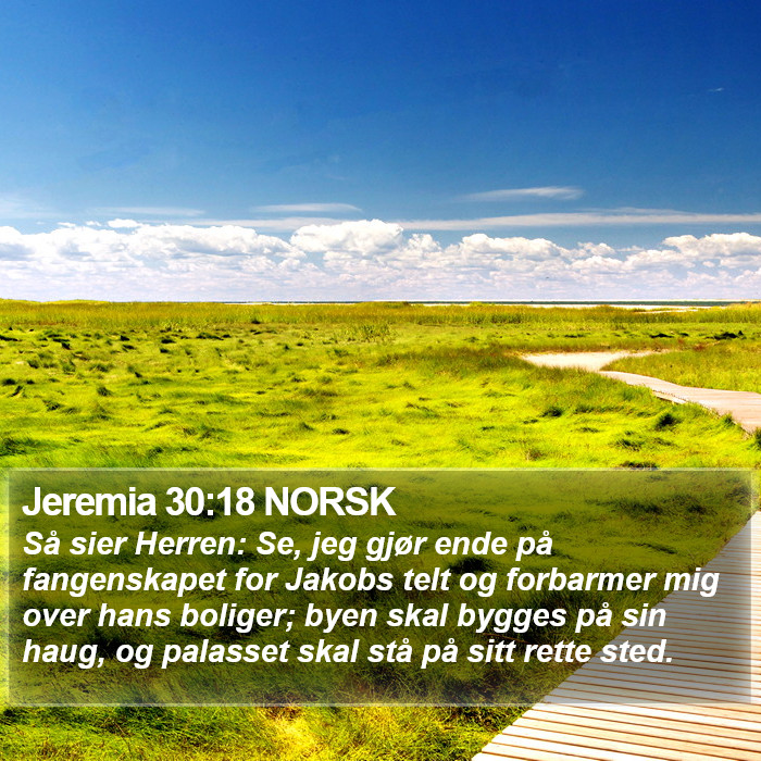 Jeremia 30:18 NORSK Bible Study