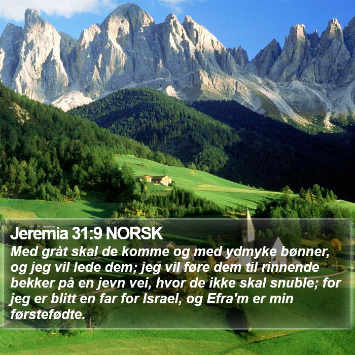 Jeremia 31:9 NORSK Bible Study