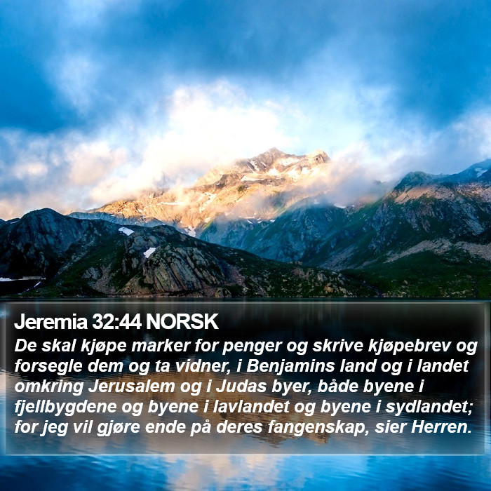 Jeremia 32:44 NORSK Bible Study