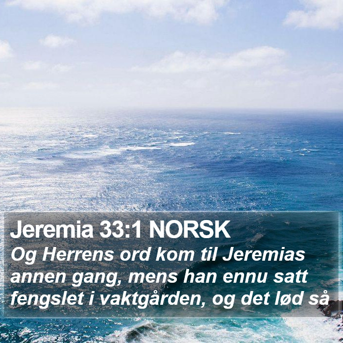 Jeremia 33:1 NORSK Bible Study