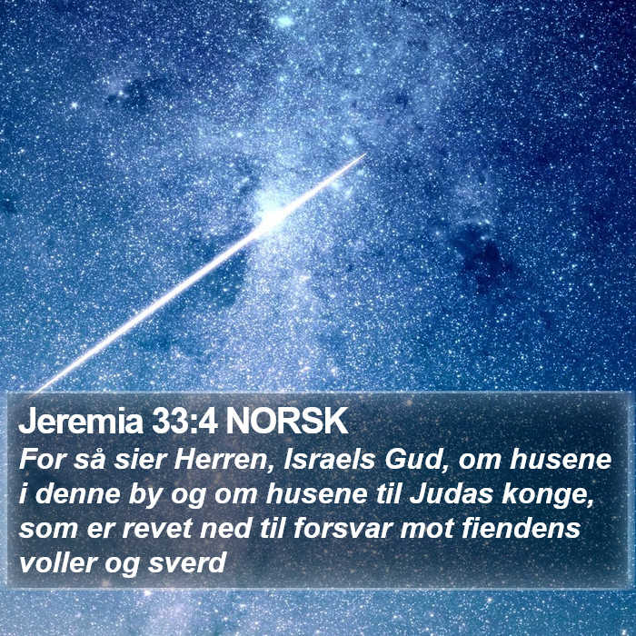 Jeremia 33:4 NORSK Bible Study