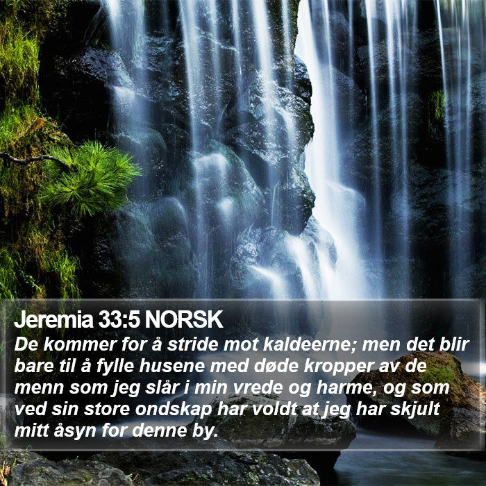 Jeremia 33:5 NORSK Bible Study