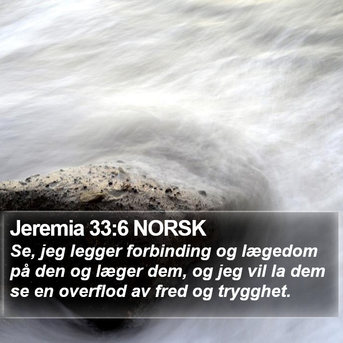 Jeremia 33:6 NORSK Bible Study