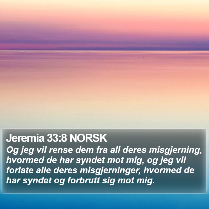 Jeremia 33:8 NORSK Bible Study