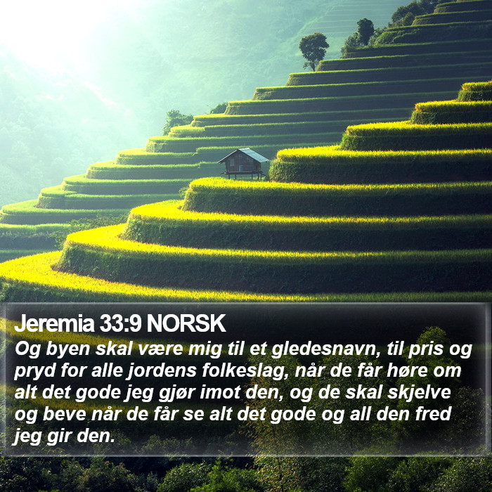 Jeremia 33:9 NORSK Bible Study