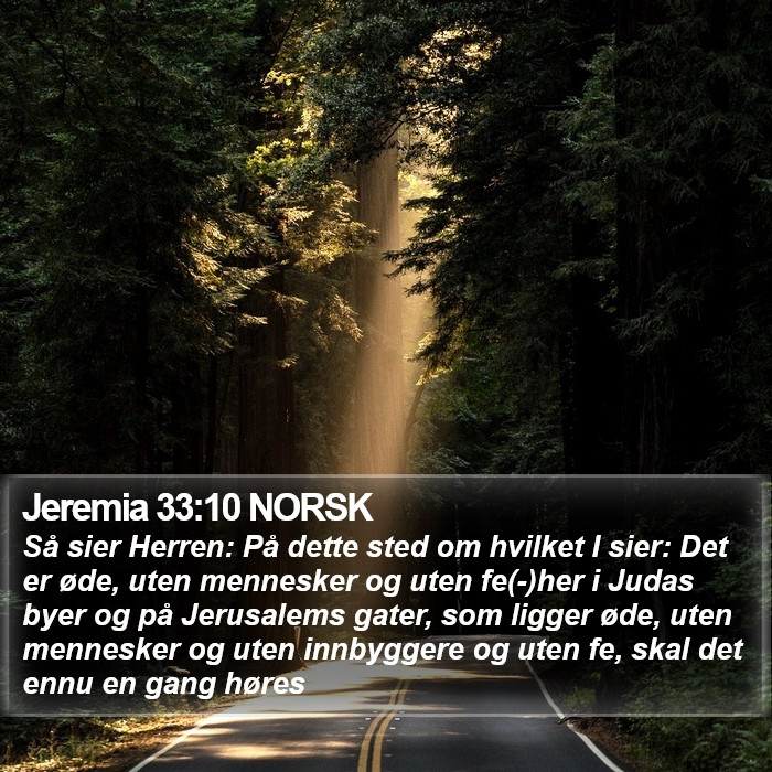 Jeremia 33:10 NORSK Bible Study