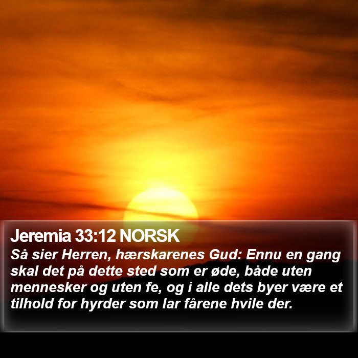 Jeremia 33:12 NORSK Bible Study