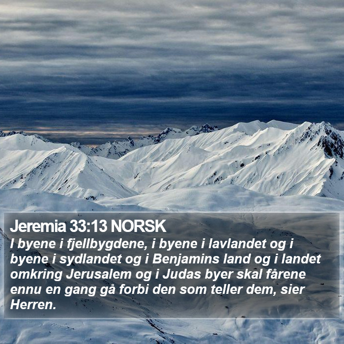 Jeremia 33:13 NORSK Bible Study