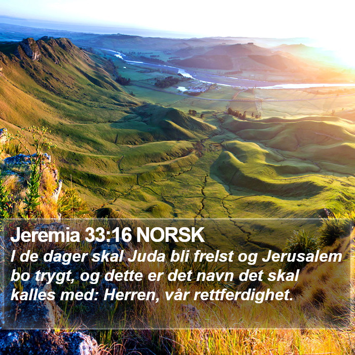 Jeremia 33:16 NORSK Bible Study