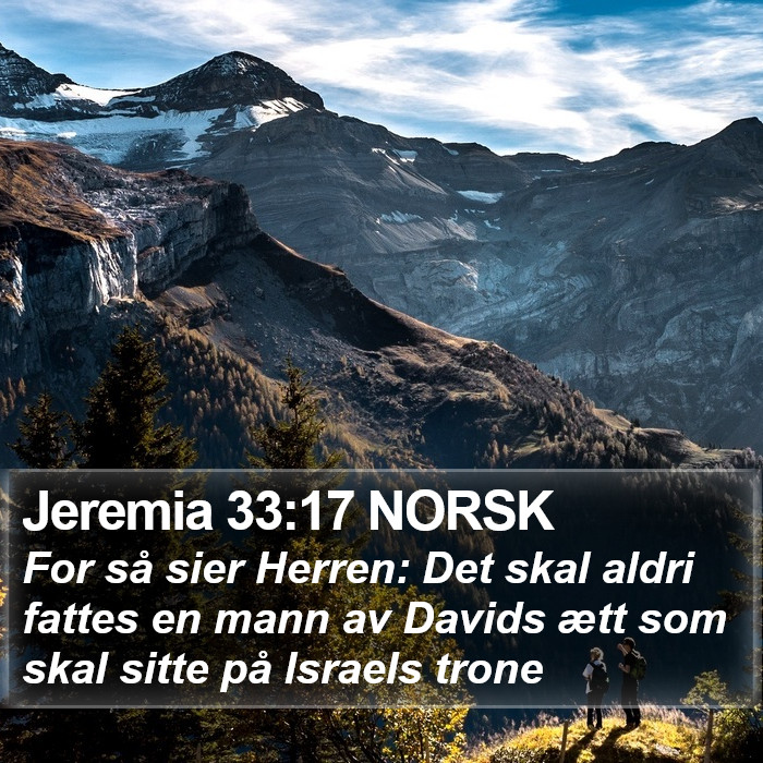 Jeremia 33:17 NORSK Bible Study