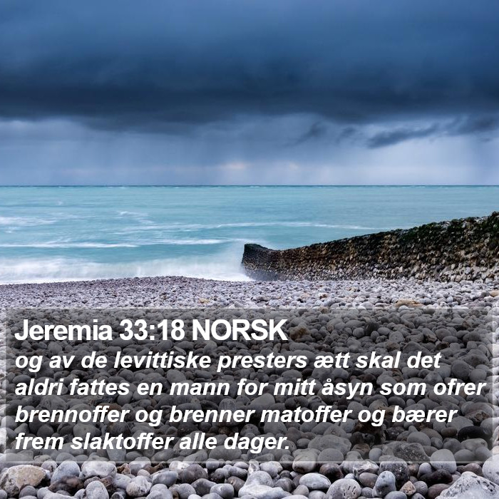 Jeremia 33:18 NORSK Bible Study