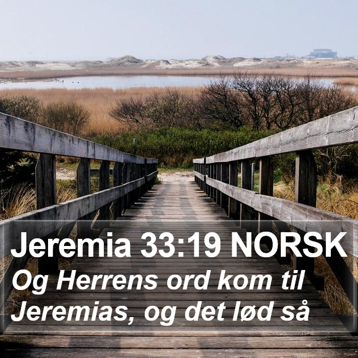 Jeremia 33:19 NORSK Bible Study