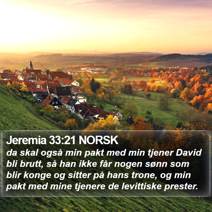 Jeremia 33:21 NORSK Bible Study