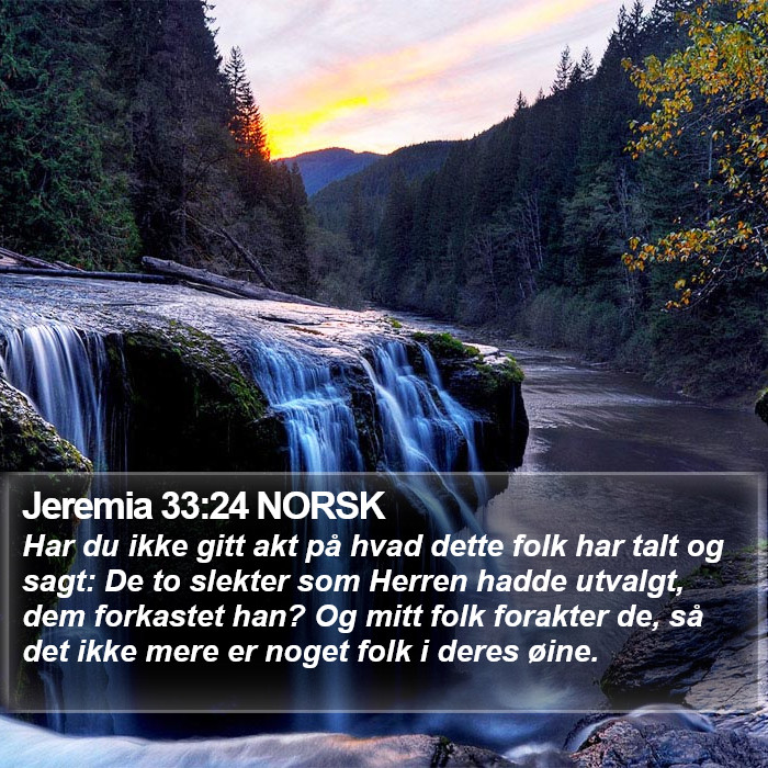 Jeremia 33:24 NORSK Bible Study