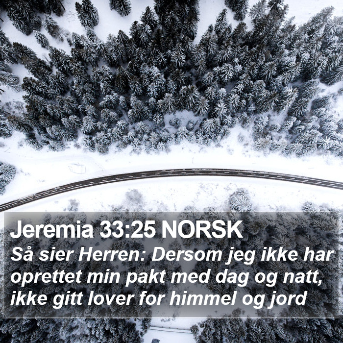 Jeremia 33:25 NORSK Bible Study